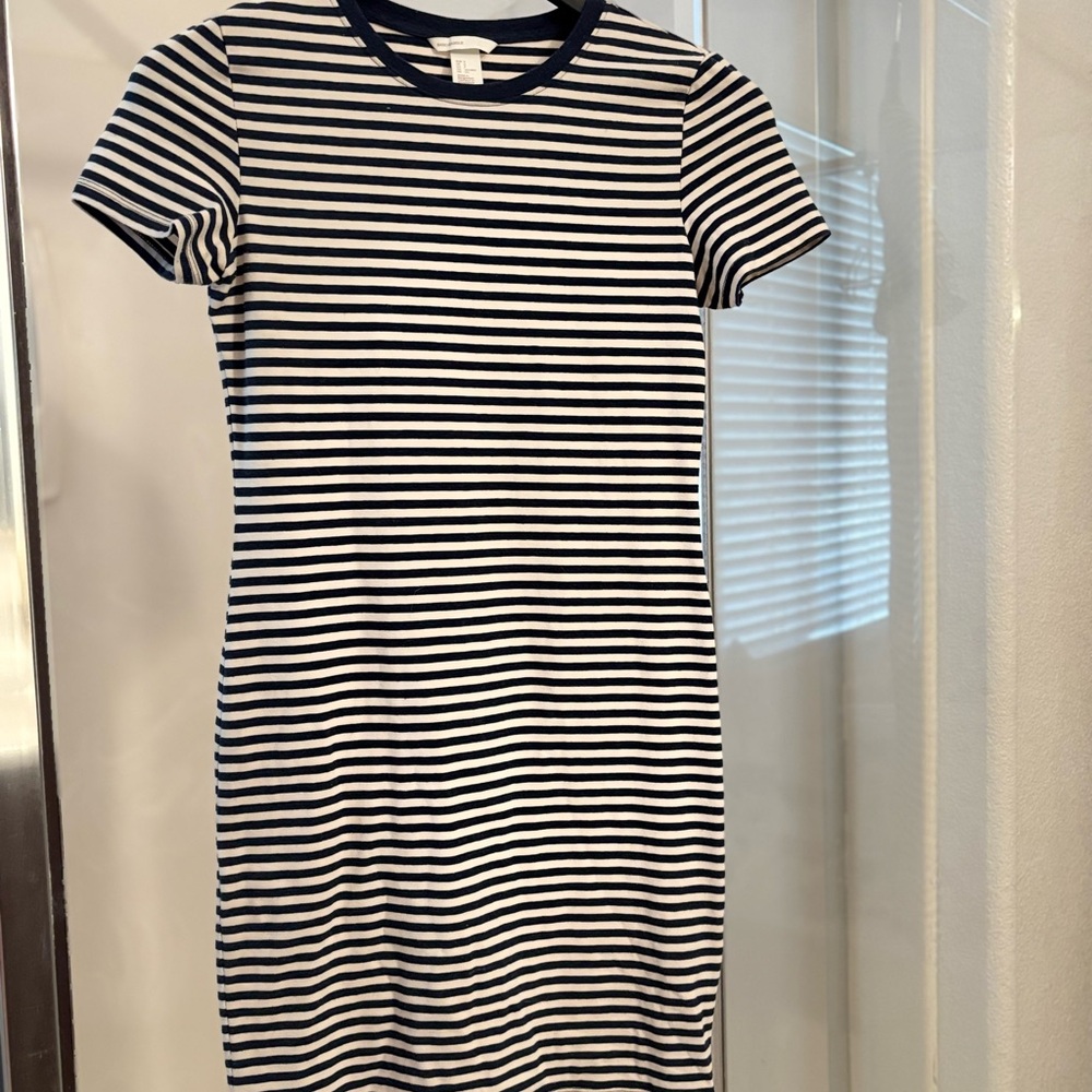 H&M Blue and White Mini Dress